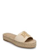 Polly Cross-Dyed Canvas Espadrille Matalat Sandaalit Espadrillot Beige...