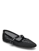 Bialilja Mary Jane Mesh Ballerinat Black Bianco