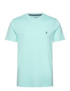 S/S Embroidered Logo Tops T-shirts Short-sleeved Blue Original Penguin