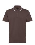 Passertip Tops Polos Short-sleeved Brown BOSS