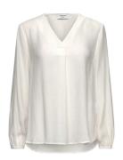 Rwroa Ls Long Blouse Tops Blouses Long-sleeved White Rosemunde