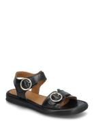 Sandals - Flat Matalapohjaiset Sandaalit Black ANGULUS