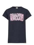 Single Organic Tuvina Tee Tops T-shirts Short-sleeved Navy Mads Nørgaa...