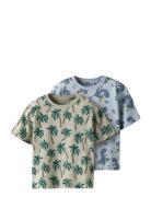 Nmmvalther 2P Ss Nreg Top Tops T-shirts Short-sleeved Multi/patterned ...