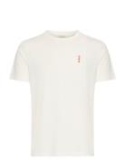 Cfcarson Tee With Embriodery Tops T-shirts Short-sleeved Cream Casual ...