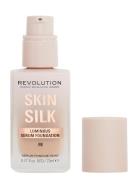 Revolution Makeup Skin Silk Serum Foundation F8 Meikkivoide Meikki Rev...