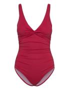 Simi Solid Swimsuit Recycled Uimapuku Uima-asut Red Panos Emporio