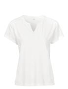 Leah T-Shirt Tops T-shirts & Tops Short-sleeved White Newhouse
