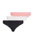 Thong 3Pk Stringit Alusvaatteet Black Calvin Klein