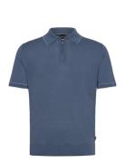 H-Jiovanotto Tops Polos Short-sleeved Blue BOSS