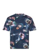 Relaxed-Fit Aop T-Shirt Tops T-shirts Short-sleeved Multi/patterned Sc...
