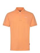 Outwashed Logo Pique Tops Polos Short-sleeved Orange Sebago