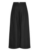 Aprilia Linen Trousers Bottoms Trousers Wide Leg Black Twist & Tango