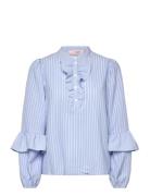 Karin Blouse Tops Blouses Long-sleeved Blue A-View