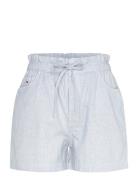 Tjw Cotton Linen Short Bottoms Shorts Casual Shorts Blue Tommy Jeans