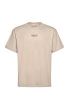 Halo Graphic T-Shirt 02 Sport T-shirts Short-sleeved Beige HALO