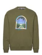 Relaxed-Fit Front Artwork Sweatshirt Tops Sweat-shirts & Hoodies Sweat...