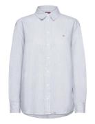 Tjw Rlx Linen Shirt Tops Shirts Long-sleeved Blue Tommy Jeans