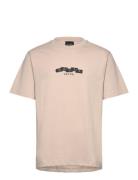 Tag T-Shirt Tops T-shirts Short-sleeved Beige Daily Paper