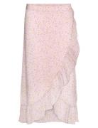 Vmsmilla H/W Wrap Skirt Wvn Ga Polvipituinen Hame Pink Vero Moda