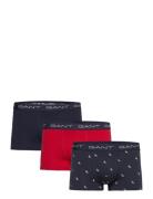 Boat Print Trunk 3-Pack Bokserit Navy GANT