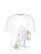 Loose Fit Front Artwork T-Shirt Tops T-shirts Short-sleeved White Scot...