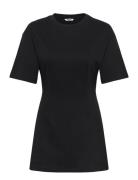 Structured Mini T-Shirt Dress Lyhyt Mekko Black Monki