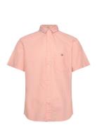 Reg Classic Oxford Ss Shirt Tops Shirts Short-sleeved Pink GANT
