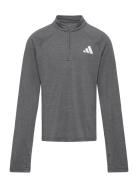 J Gt Pz Zip Ls Tops T-shirts Long-sleeved T-shirts Grey Adidas Sportsw...