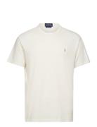 Classic Fit Jersey Crewneck T-Shirt Tops T-shirts Short-sleeved Cream ...