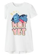 Nmfasta Stitch Ss Nightgown Wdi Tops T-shirts Short-sleeved White Name...