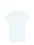 Classic Rib T-Shirt Tops T-shirts Short-sleeved Blue Gugguu