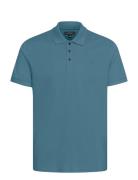 Mapoleo Melange Tops Polos Short-sleeved Blue Matinique