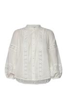 Junell Shirt Ls Tops Shirts Long-sleeved White Lollys Laundry