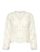 Leontine Knit Tops Knitwear Cardigans White Noella