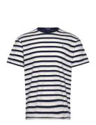 Classic Fit Striped Jersey T-Shirt Designers T-shirts Short-sleeved Wh...