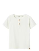 Nmmlalo Taj Ss Slim Top Lil Tops T-shirts Short-sleeved White Lil'Atel...