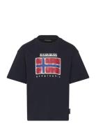 K S-Sella Ss Tops T-shirts Short-sleeved Black Napapijri