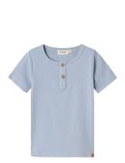 Nmmlalo Taj Ss Slim Top Lil Tops T-shirts Short-sleeved Blue Lil'Ateli...