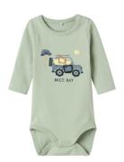 Nbmhollow Ls Body Box Pitkähihainen Body Green Name It