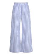 Wide-Leg Cotton Twill Trousers Bottoms Trousers Wide Leg Blue Monki