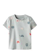 Nbmvroels Ss Top Box Tops T-shirts Short-sleeved Blue Name It