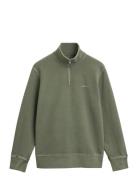 Sunfaded Half Zip Sweat Tops Sweat-shirts & Hoodies Sweat-shirts Green...