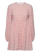 Open Back Dress Lyhyt Mekko Pink Gina Tricot
