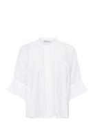 Kbvilde Blouse Tops Blouses Short-sleeved White Karen By Simonsen