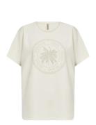 Sc-Banu Tops T-shirts & Tops Short-sleeved Cream Soyaconcept