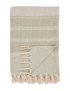 Yva - Plaid, Green, 130X180 Cm Home Textiles Cushions & Blankets Blank...