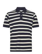 Striped Polo Tops Polos Short-sleeved Navy GANT