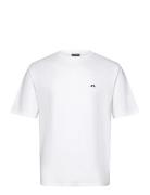Parcy Organic Logo Tee Tops T-shirts Short-sleeved White J. Lindeberg