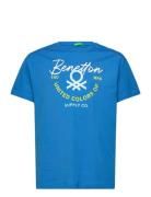 T-Shirt Tops T-shirts Short-sleeved Blue United Colors Of Benetton
